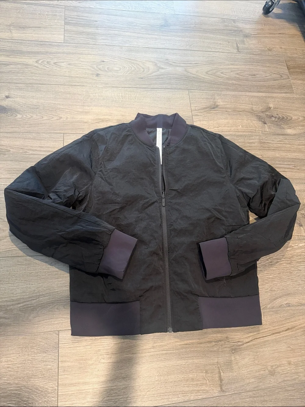 Lululemon Womens Black Bomber Jacket - Lightweight Zip Front